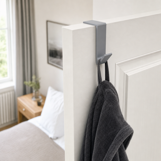 Over Door Hook Coat Towel Hanger No Screws Fits 35mm to 54mm Doors UK