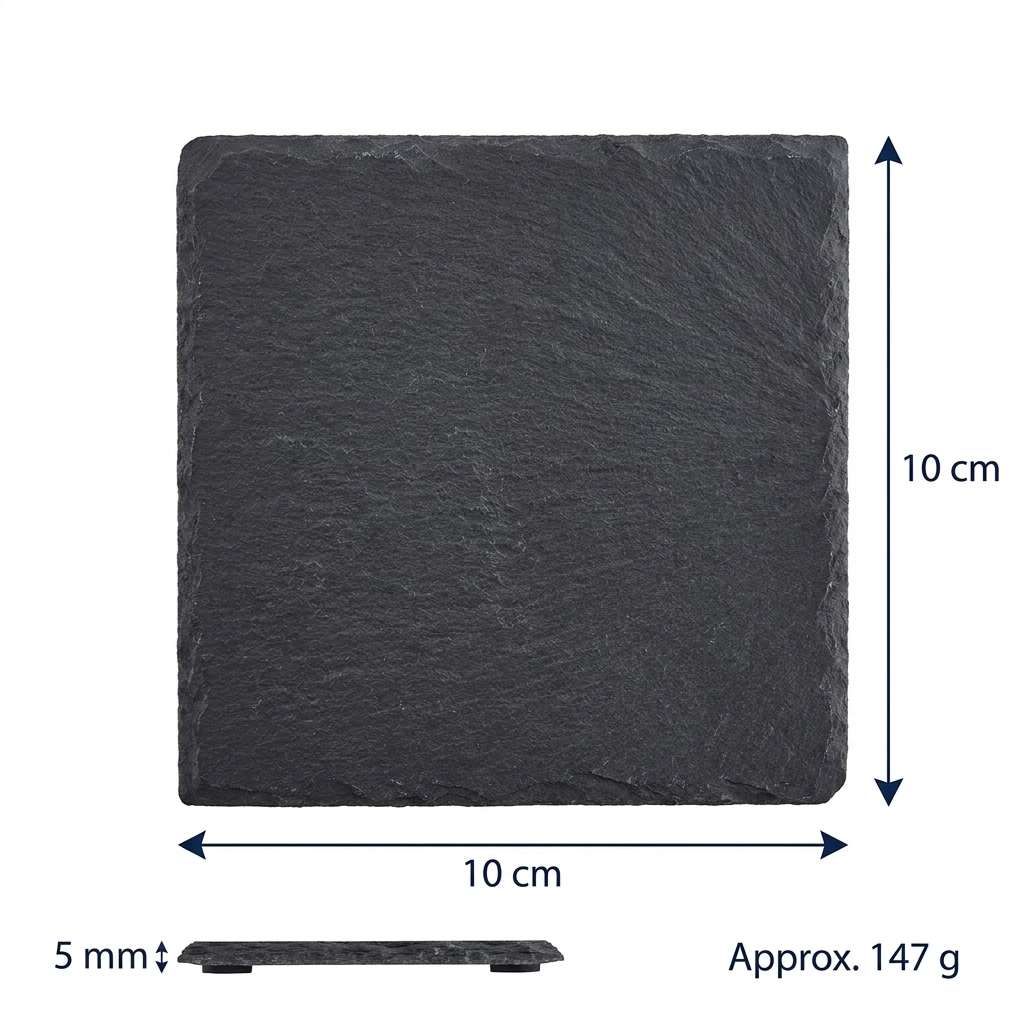 Personalised Slate Coaster Engraved Name Date 10cm Square Wedding Gift Keepsake