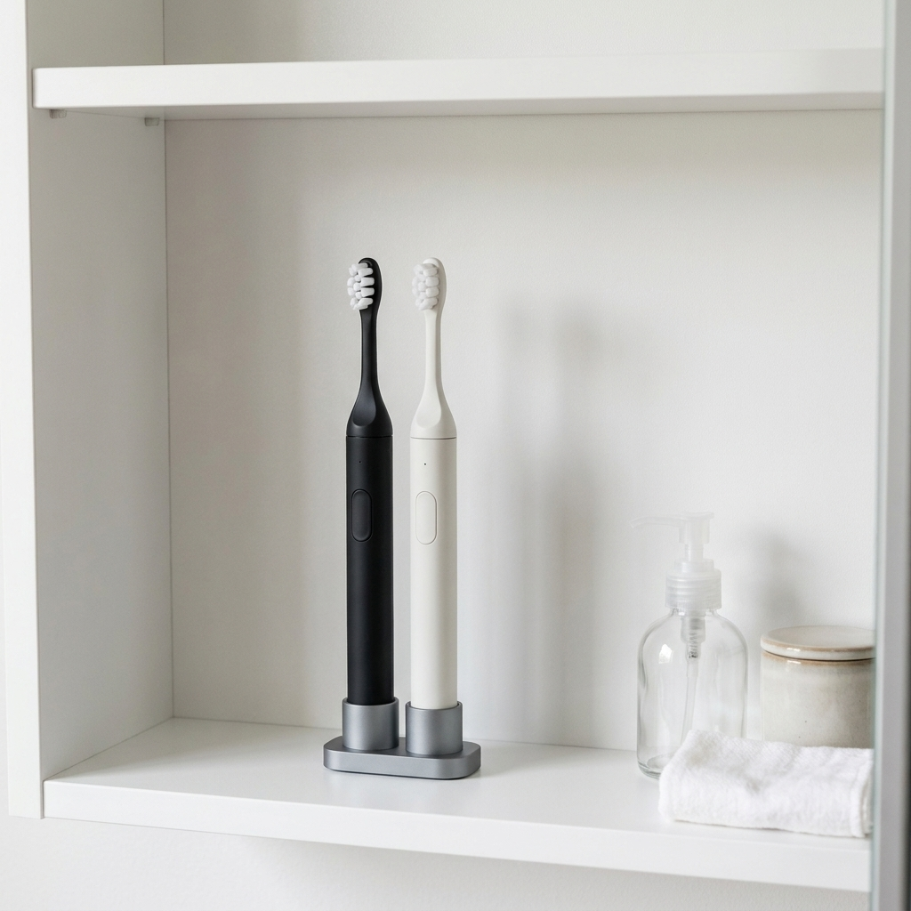 Toothbrush Holder for SURI 2.0 Twin Stand with Drip Tray for Bathroom Cabinet