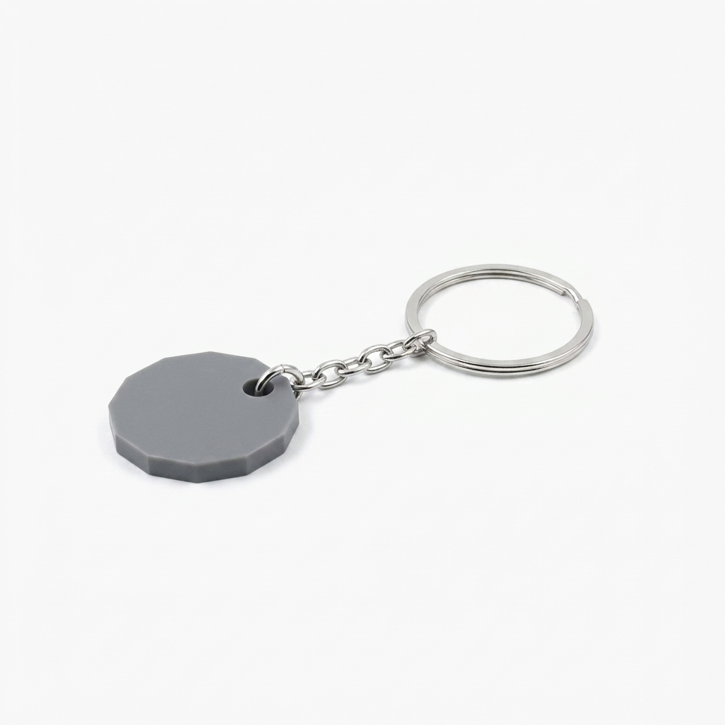 Shopping Trolley Token Coin Keyring £1 Size 12 Sided Silver Gold Rose Gold UK