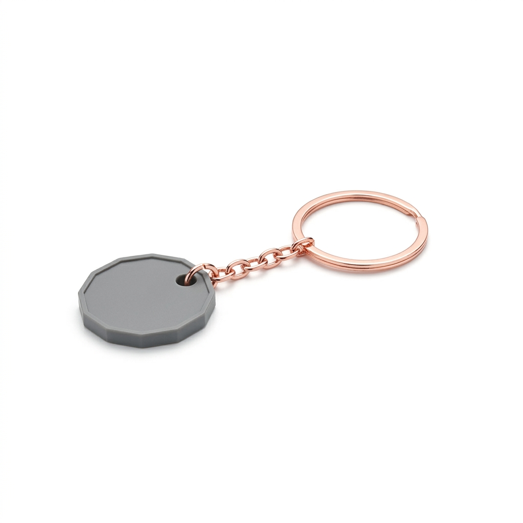 Shopping Trolley Token Coin Keyring £1 Size 12 Sided Silver Gold Rose Gold UK